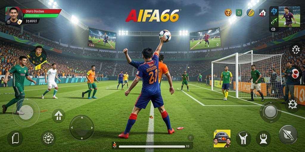 Tampilan gameplay AIFA66 yang mendebarkan dan penuh aksi.