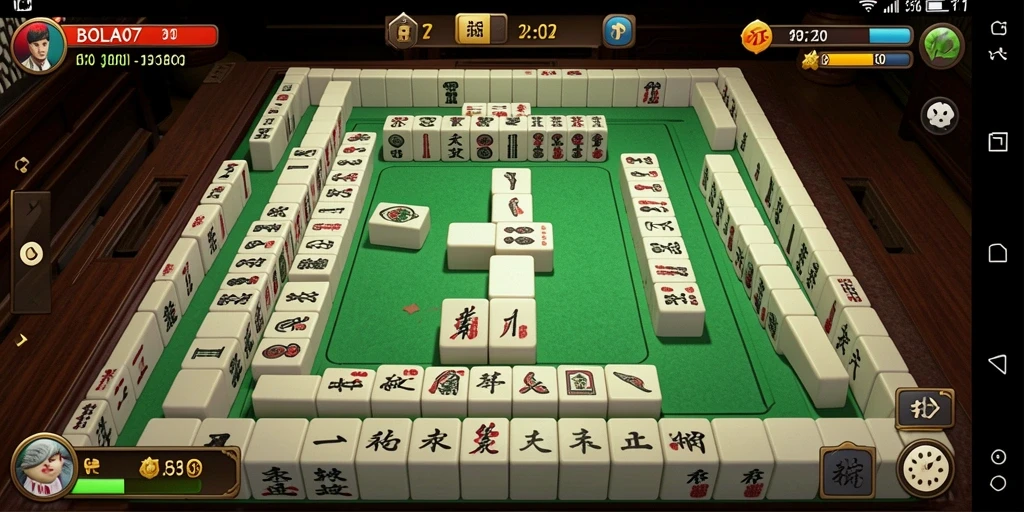 Screenshot BOLA07 menampilkan aksi seru permainan Mahjong.