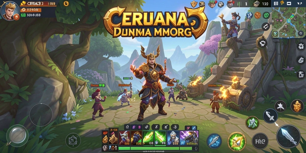 Tampilan gameplay CERIA33 dengan grafis menawan dan aksi seru di dunia MMORPG.