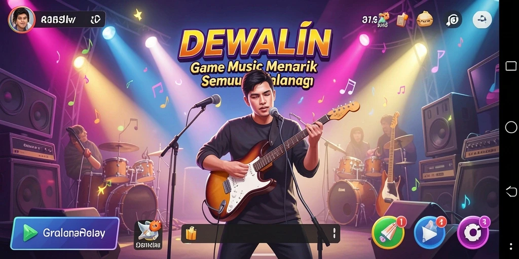 Tampilan gameplay seru dan interaktif di DEWALIN.