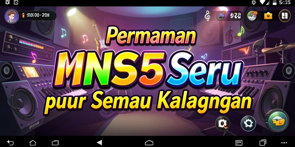 Screenshot gameplay INS55 menunjukkan aksi seru bermain musik.