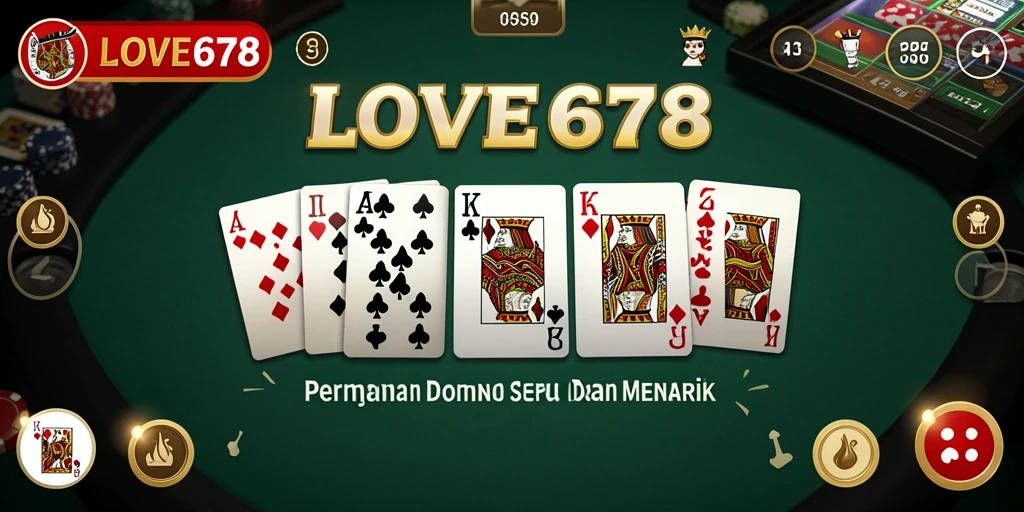 Tampilan gameplay Domino yang seru dan interaktif di LOVE678.