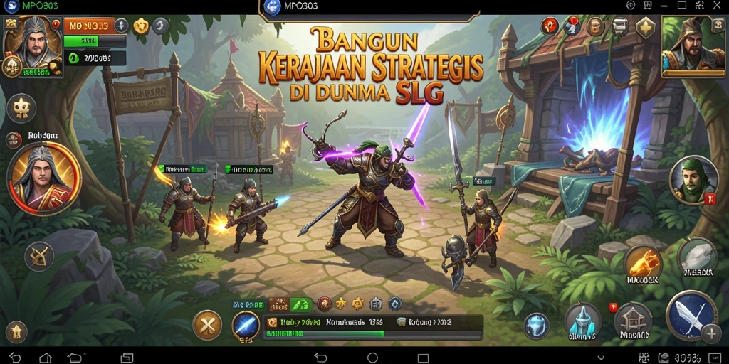 Screenshot MPO303 menampilkan aksi pertempuran strategi yang intens.