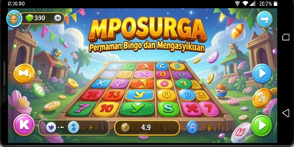 Screenshot permainan MPOSURGA menunjukkan aktivitas Bingo yang seru.