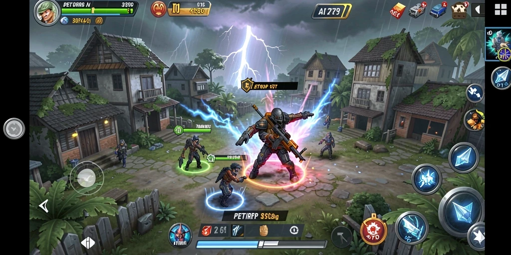 Screenshot gameplay PETIRRP menampilkan aksi strategi yang menegangkan.