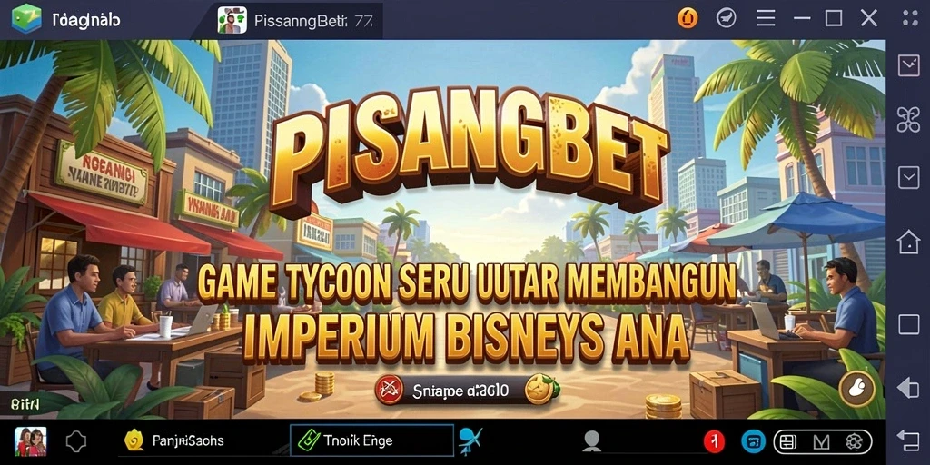 Tampilan aksi gameplay PISANGBET dengan pengelolaan bisnis yang strategis.