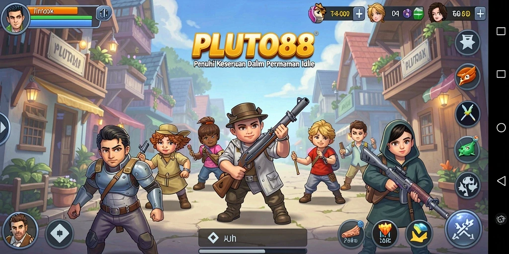 Tampilan gameplay PLUTO88 dengan elemen Idle yang menarik.