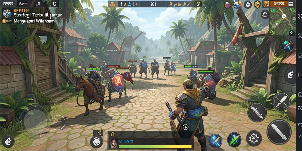 Screenshot gameplay RR999 menunjukkan aksi strategi yang mendebarkan.