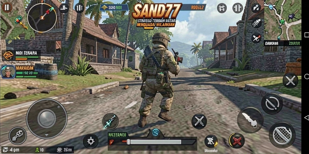 Gameplay mendebarkan dalam SAND77 yang menantang strategi pemain.