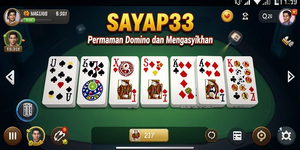 Screenshot utama SAYAP33 menampilkan gameplay seru Domino.