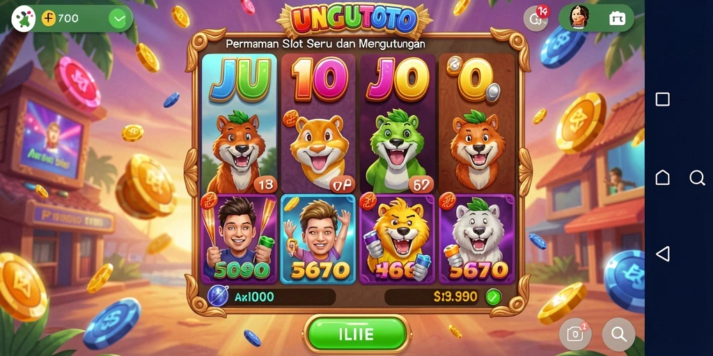 Tampilan gameplay Slot yang menarik di UNGUTOTO.